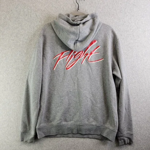 Jordan Hoodie Mens M Gray Flight Air Essentials Fleece Pullover Jumpman - Picture 4 of 14